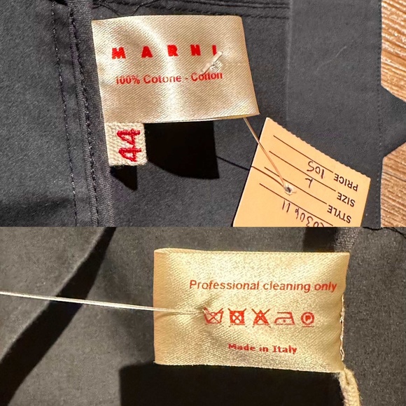 MARNI Crew Neck 3/4 Sleeve Crop Top Light Jacket Size M US8 IT44 Black - Picture 13 of 13